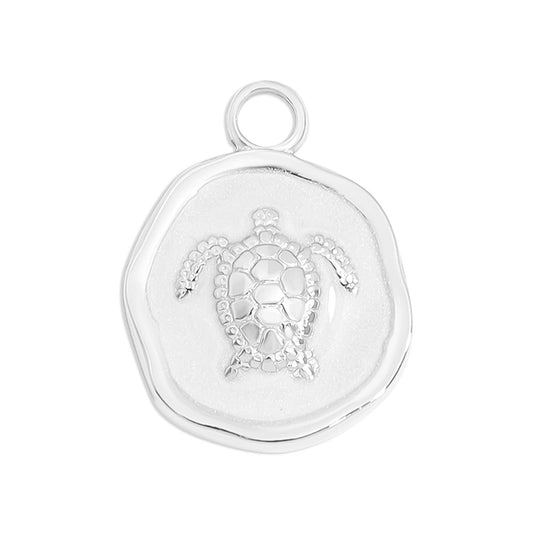 18K Sea Turtle Epoxy Charm