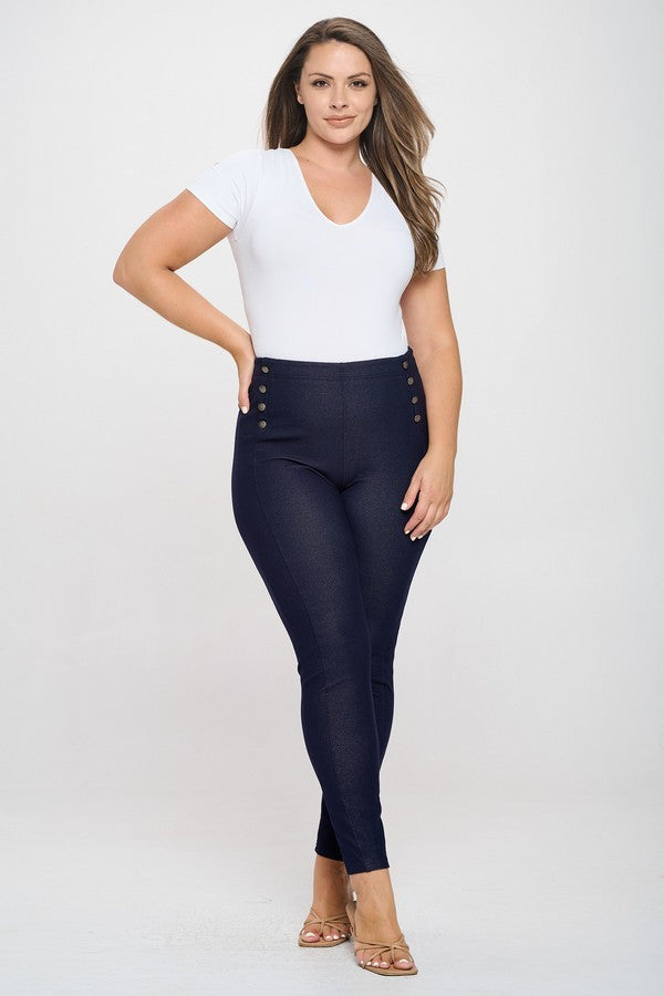 BLACK Women's High-Waisted Straight Leg Sailor Pant