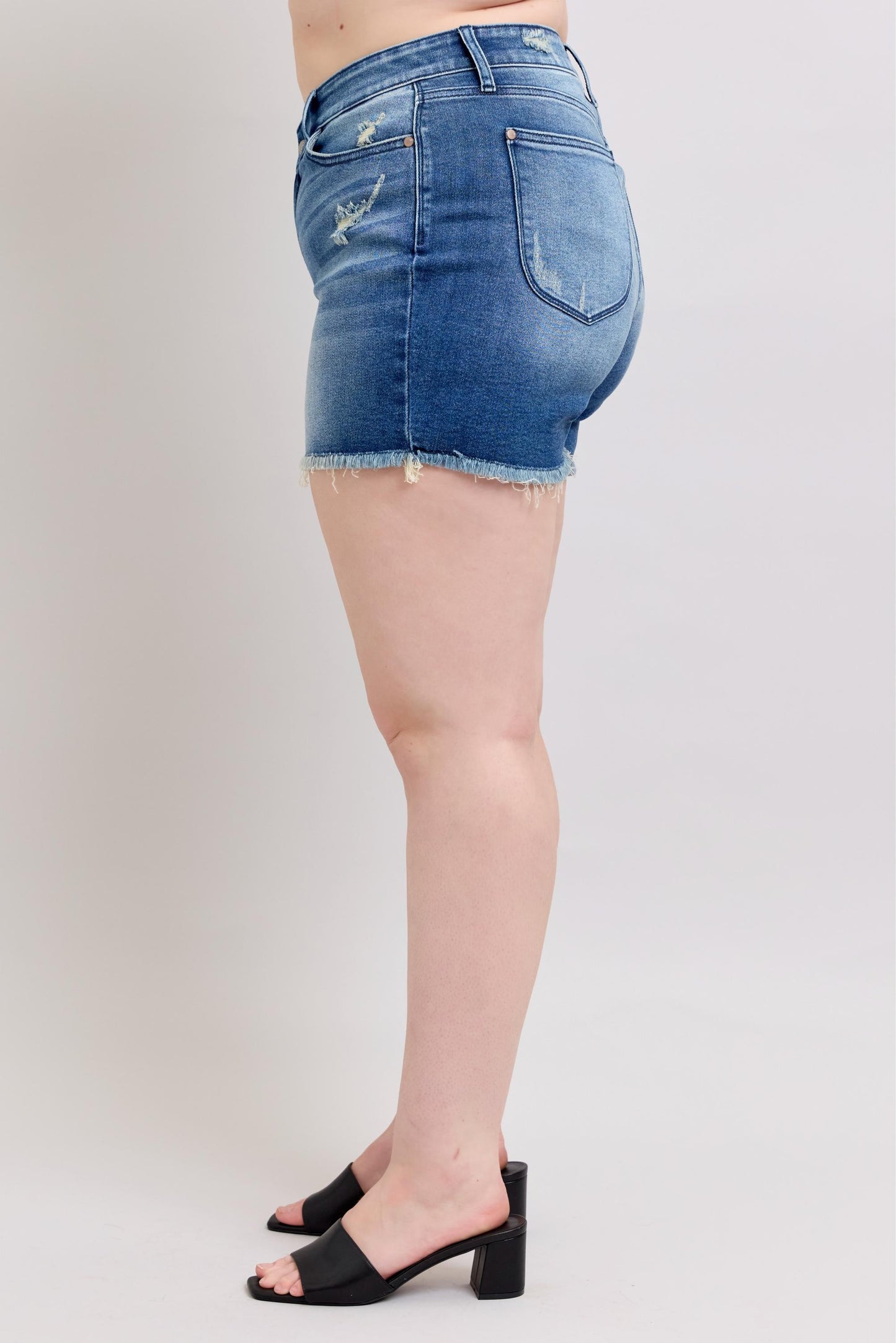 Judy Blues High Waist V-Front Shorts w shield pockets