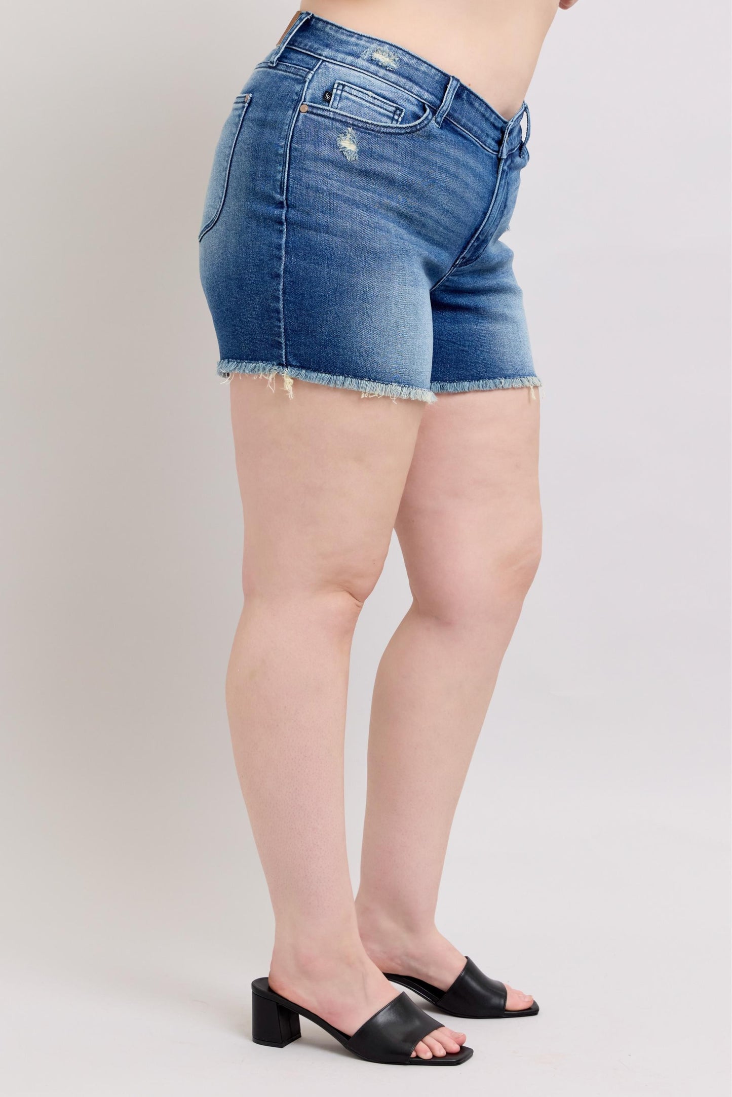 Judy Blues High Waist V-Front Shorts w shield pockets
