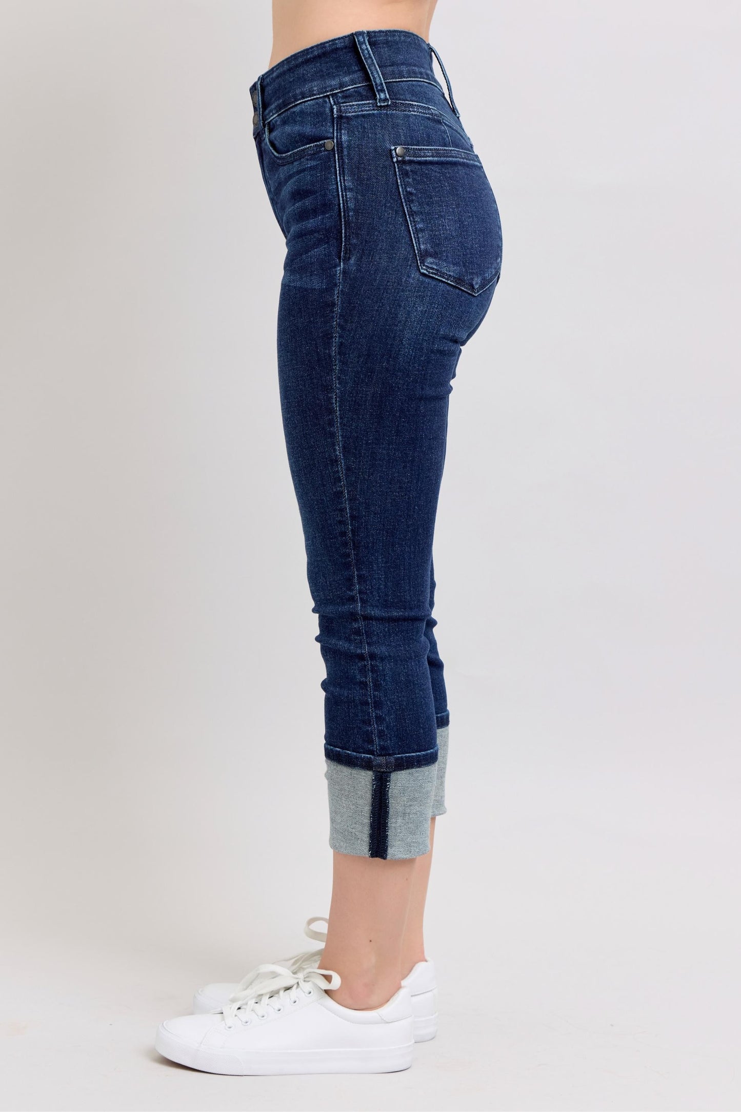 Judy Blues HW Double Waist Band Capri