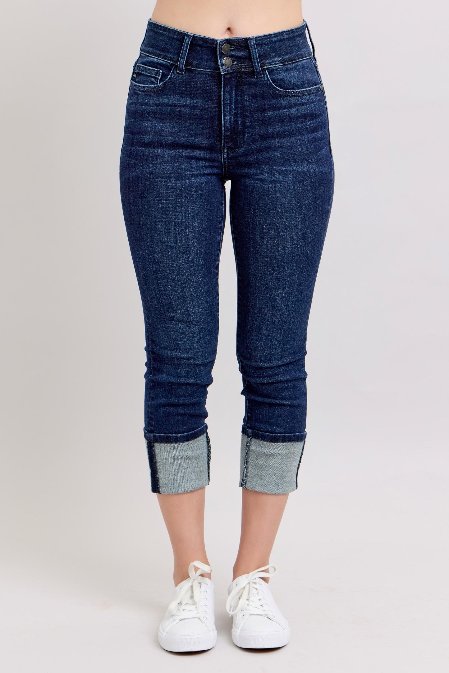 Judy Blues HW Double Waist Band Capri