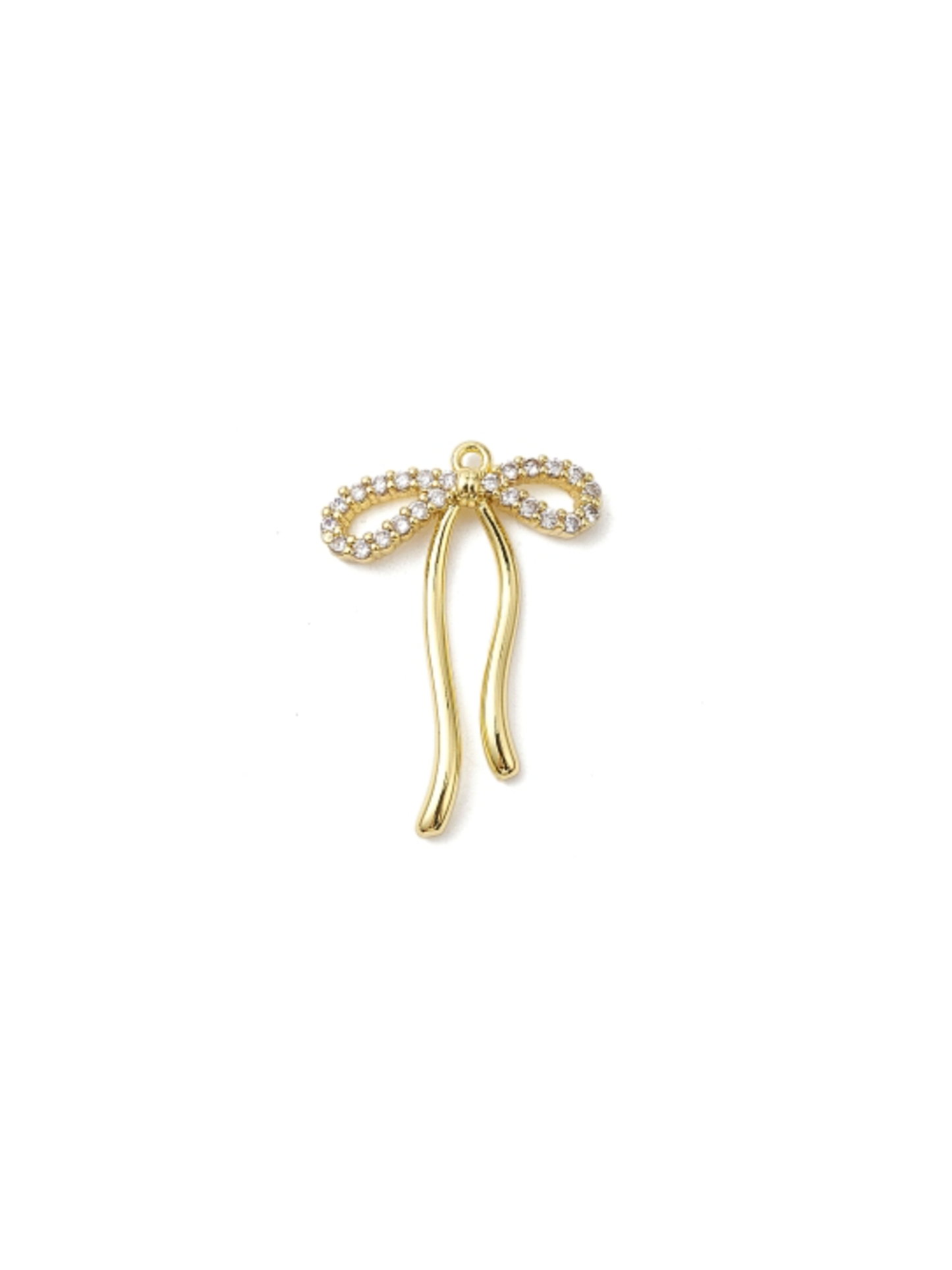 Gold Crystal Bow Charm