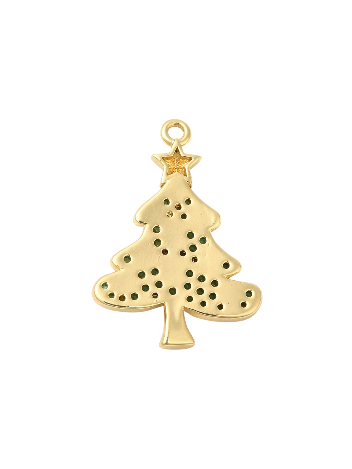 * Gold O Christmas Tree Charm