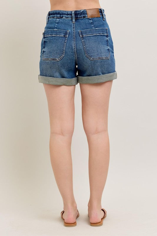 Judy Blue HW Jogger Cuffed Jogger Shorts JB8