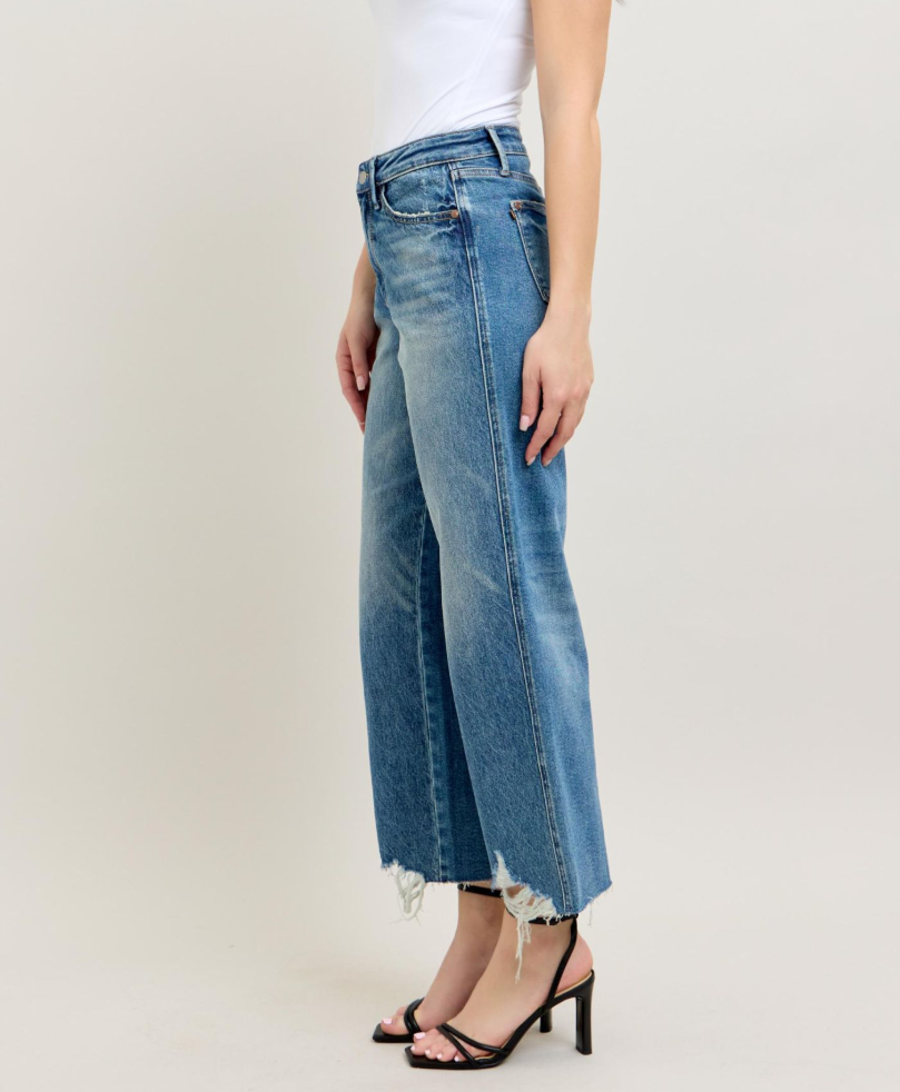 F52 JUDY BLUE RIGID FRONT WIDE LEG