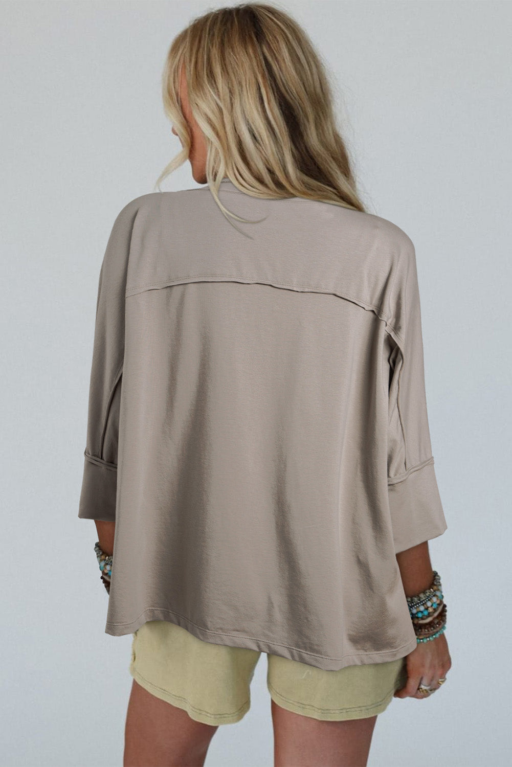 Stella| Patched Pattern 3/4 Sleeve