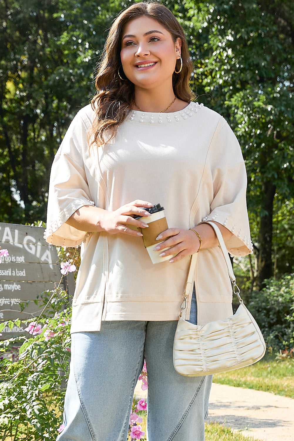 40 Pretty in Pearls Plus Size Shirt