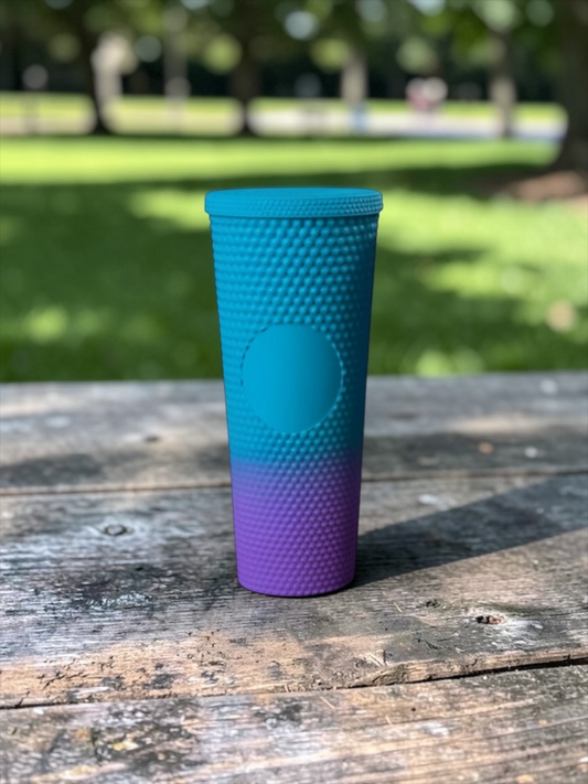 Matte Purple/ Blue 24oz Double Wall Studded Tumbler