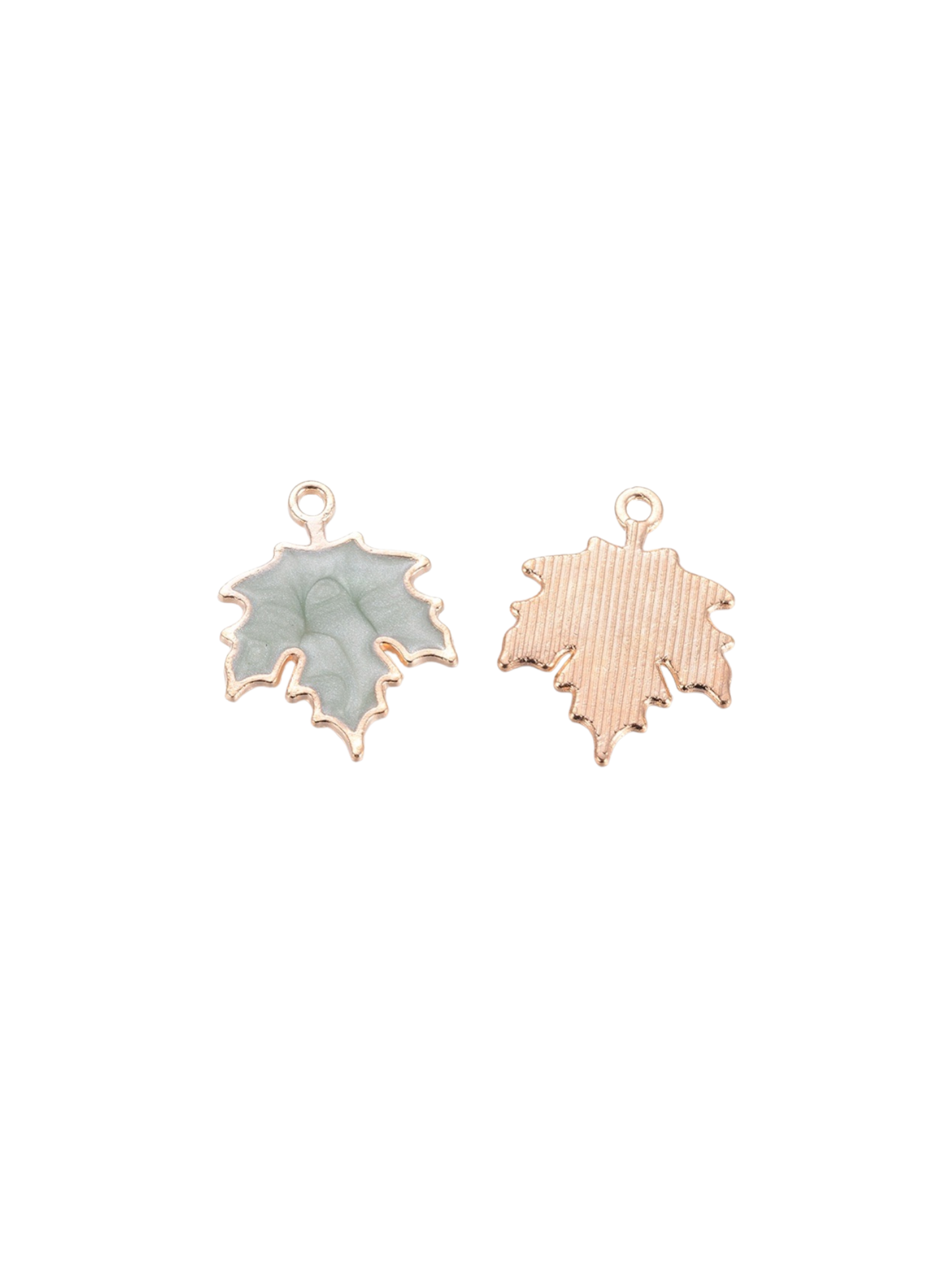 * Gold Marbled Leaf Charm