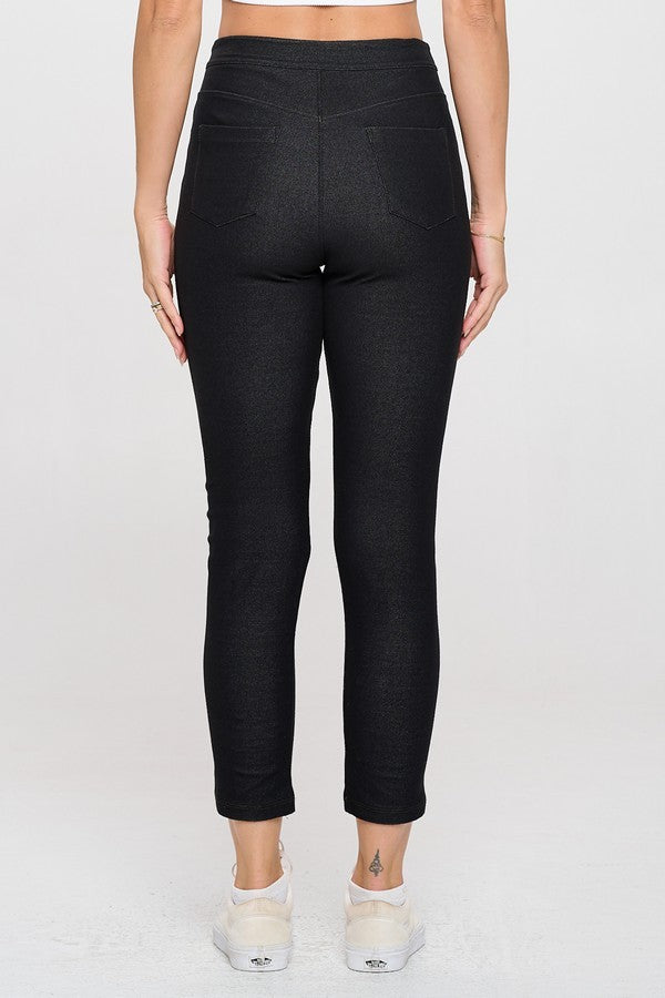 BLACK Women's High-Waisted Straight Leg Sailor Pant