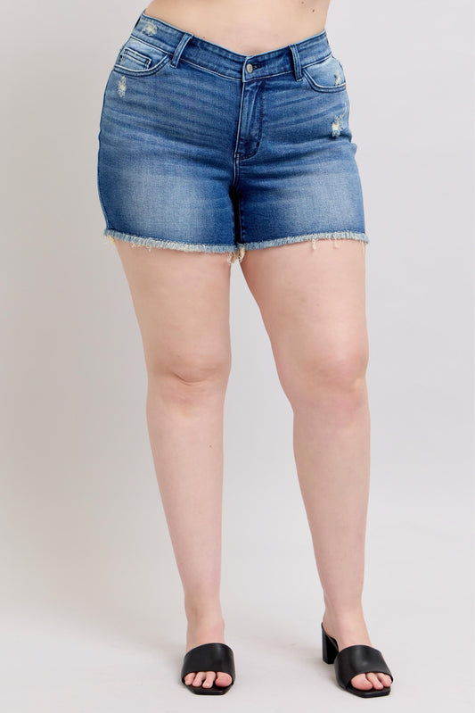 Judy Blues High Waist V-Front Shorts w shield pockets