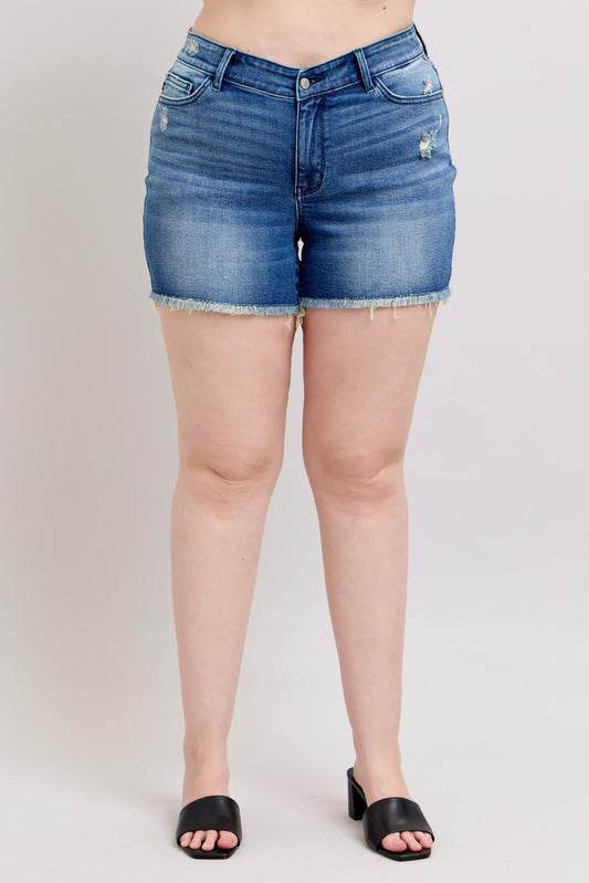 Judy Blues High Waist V-Front Shorts w shield pockets