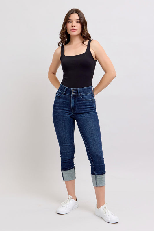 Judy Blues HW Double Waist Band Capri