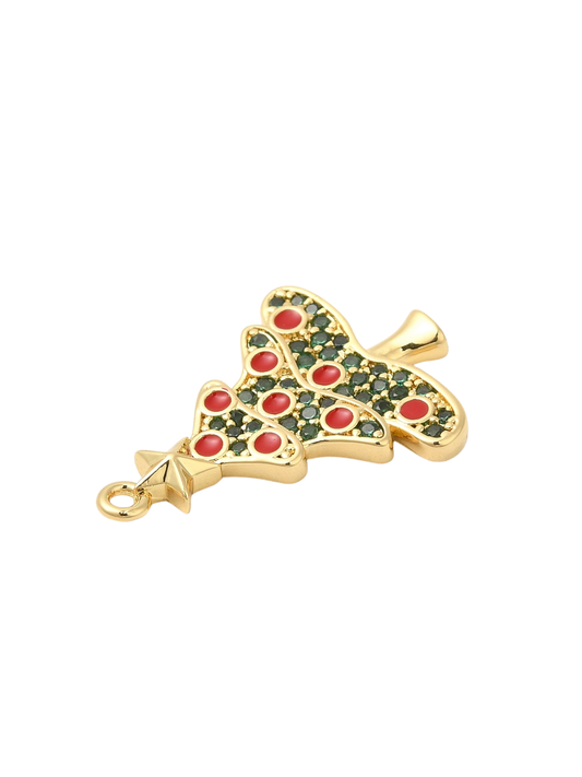 * Gold O Christmas Tree Charm