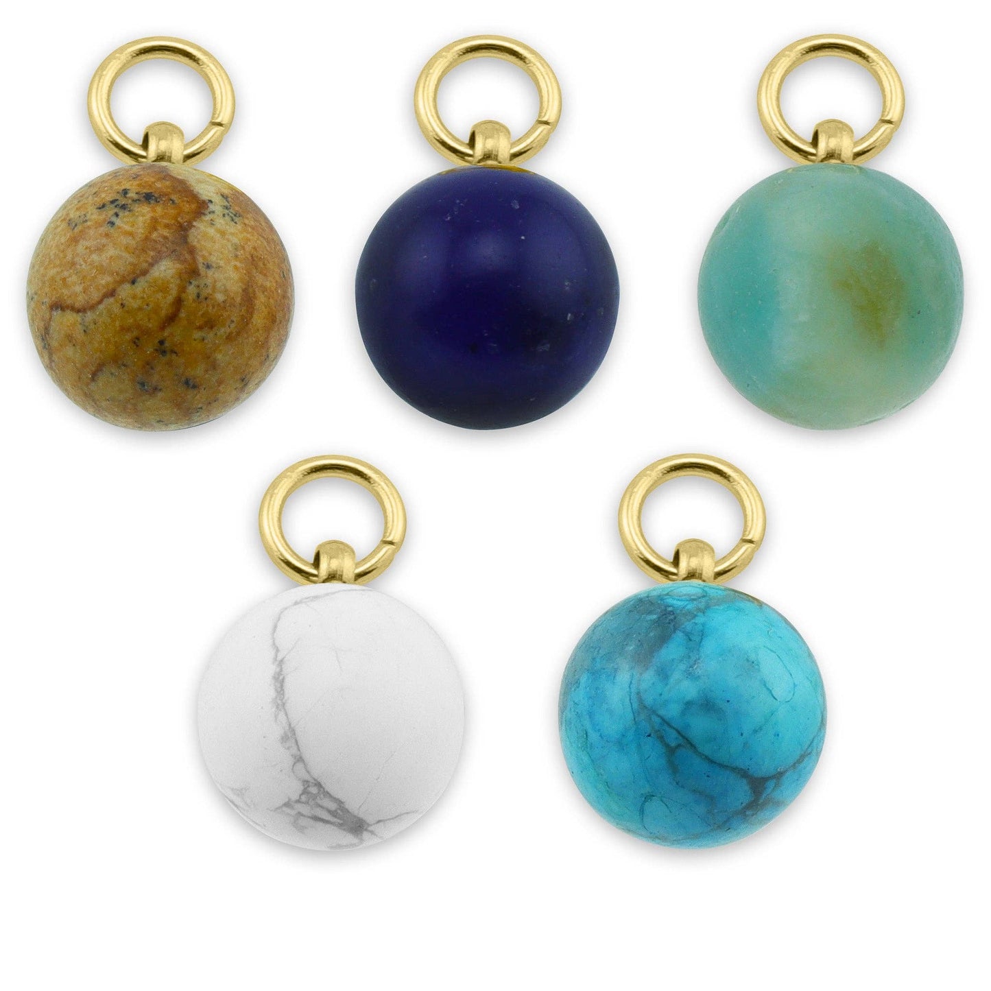 Semi Precious Natural Stone Charms
