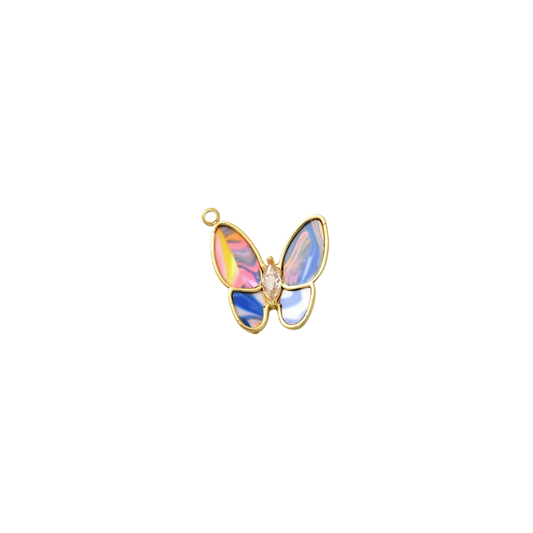 Gold Pastel Butterfly Charm