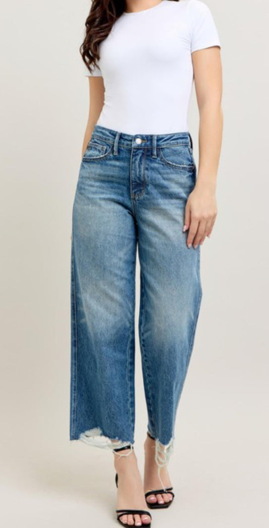 F52 JUDY BLUE RIGID FRONT WIDE LEG
