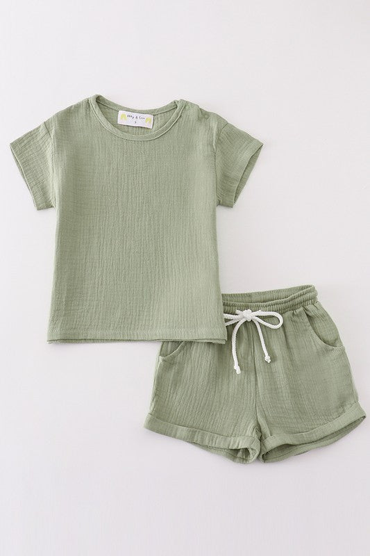 Sage Muslin Set