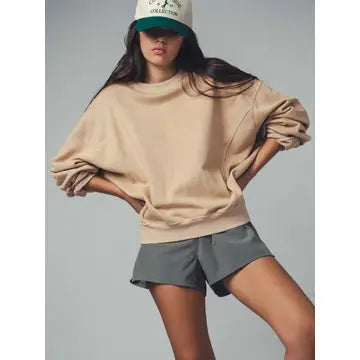 Crew Neck Comfort Washed Organic Cotton Sweatshirt