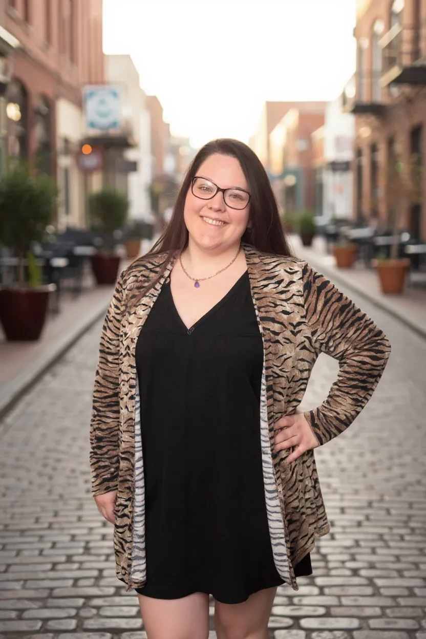 1 BIBI Wild Leopard Knit Cardigan