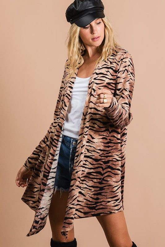 22 BIBI Wild Leopard Knit Cardigan