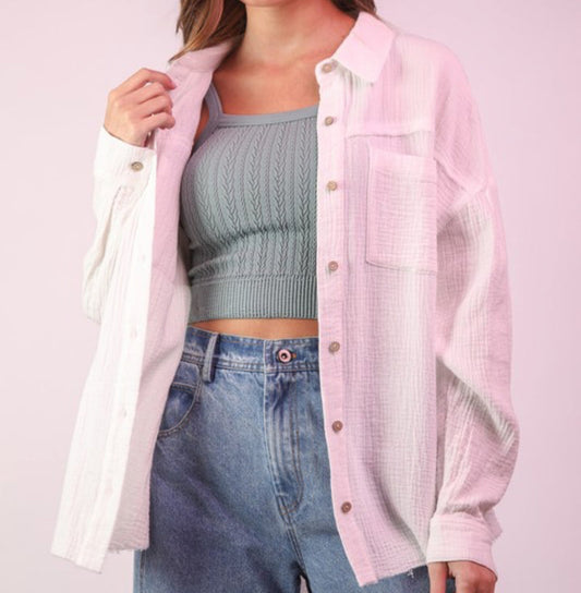 24 Raven Gauze Top