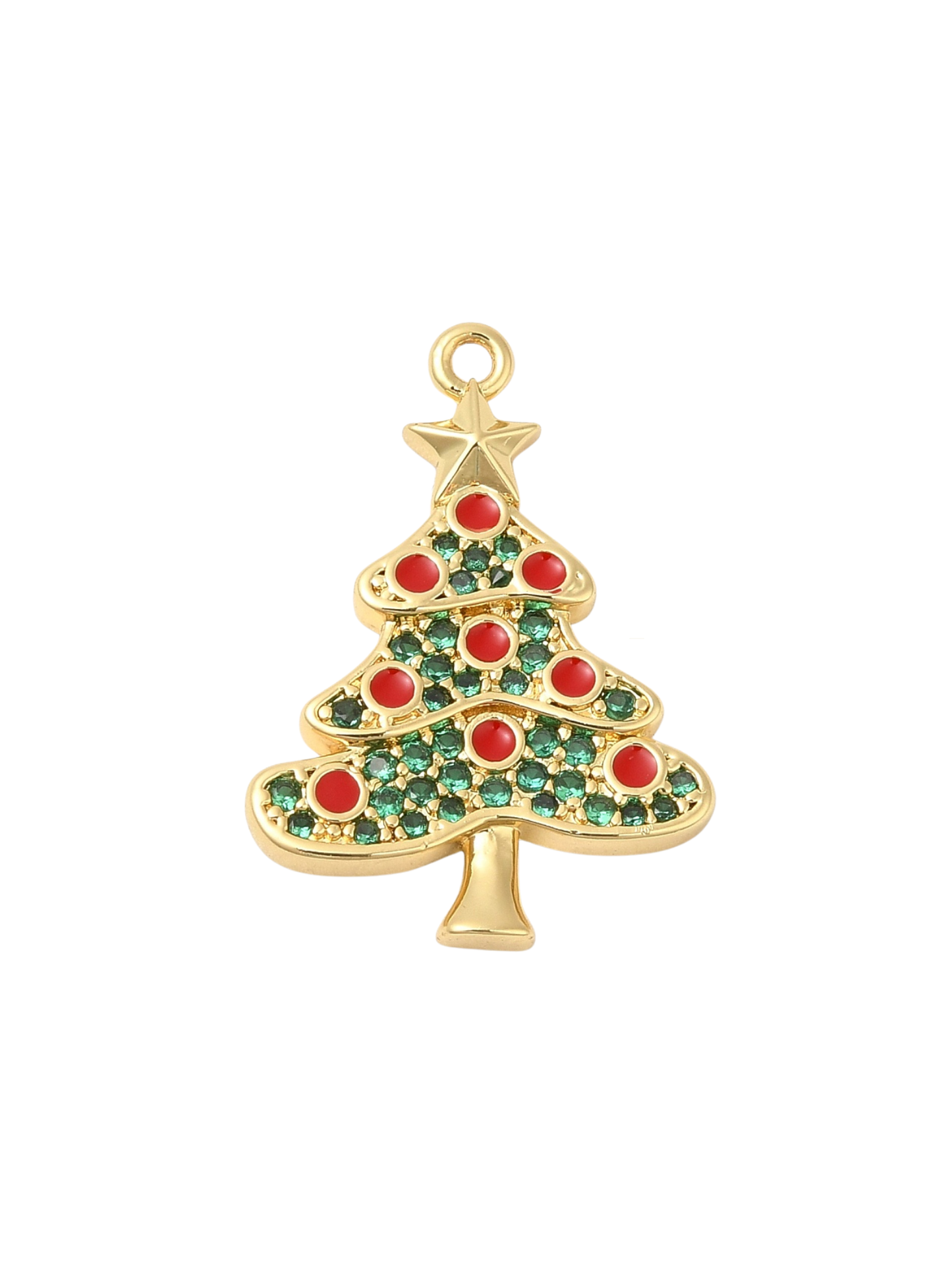 * Gold O Christmas Tree Charm