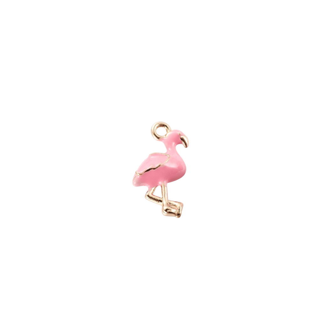 Gold Flamingo Dazzle Charm
