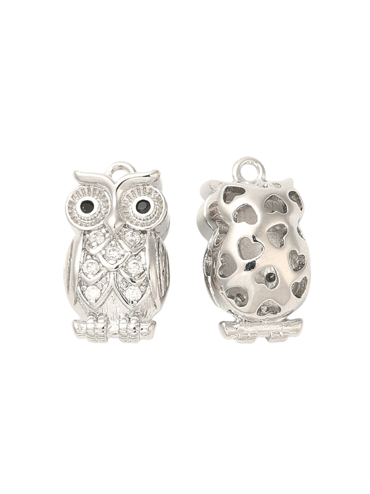 * Silver Owl Always Love You Charm